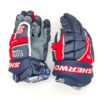 Gant de hockey junior Sherwood Code TMP Pro (bleu marine/rouge/blanc)
